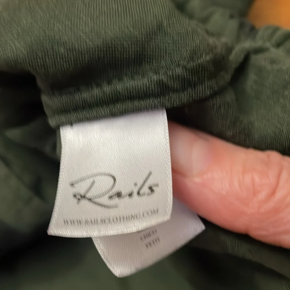 Rails Collins Star Print Military Jacket In Sage With Black Stars Size Small A14